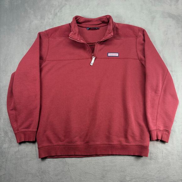 Vineyard Vines Other - Vineyard Vines Quarter-Zip Pullover Men's XL Red Collegiate Shep Shirt Preppy
